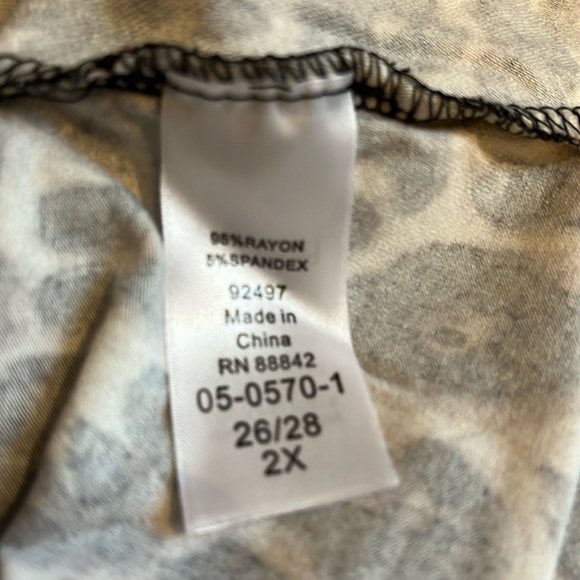 Ellos Dress Short Sleeved- NWOT animal print Sz 2X - Picture 10 of 11